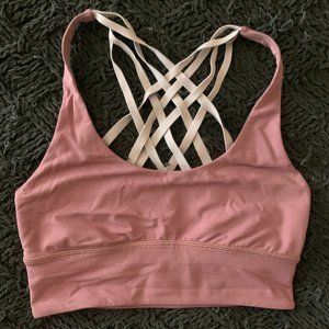 Lululemon Sports Bra in Neutral Pink